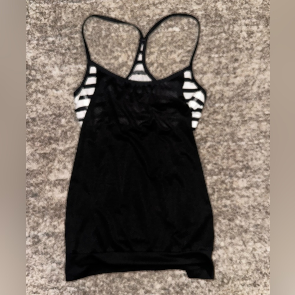 Black and White Striped Tank Top